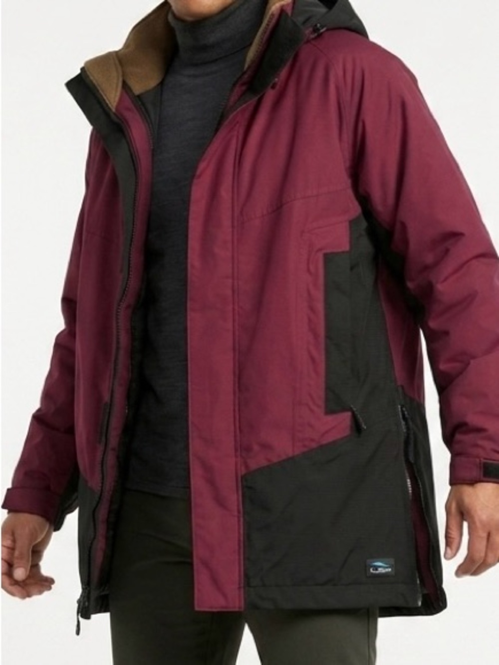 VINTAGE 90s L.L. Bean Thinsulate Lined Mountain Parka Burgundy XL Gorpcore